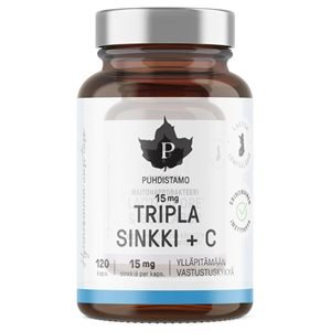 Triple Zinc 15mg + Vitamin C 120 kapslí